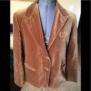 Vintage 70s Brown Velvet Blazer Coat
